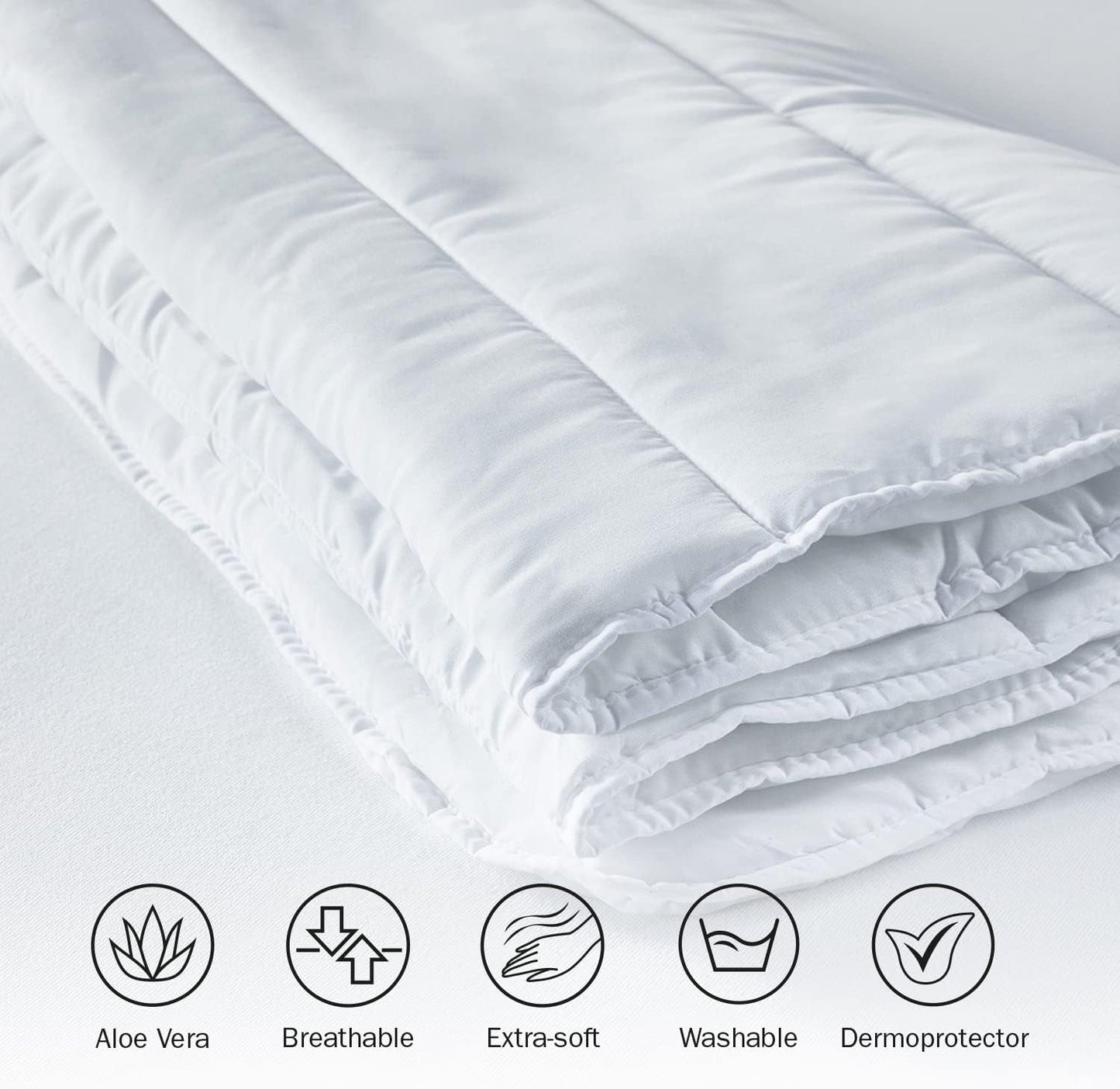Pikolin Home přikrývka, vlákno, bílá, Postel 135/140-220 X 220 Cm, 2 přikrývky a přikrývky Naty Shop
