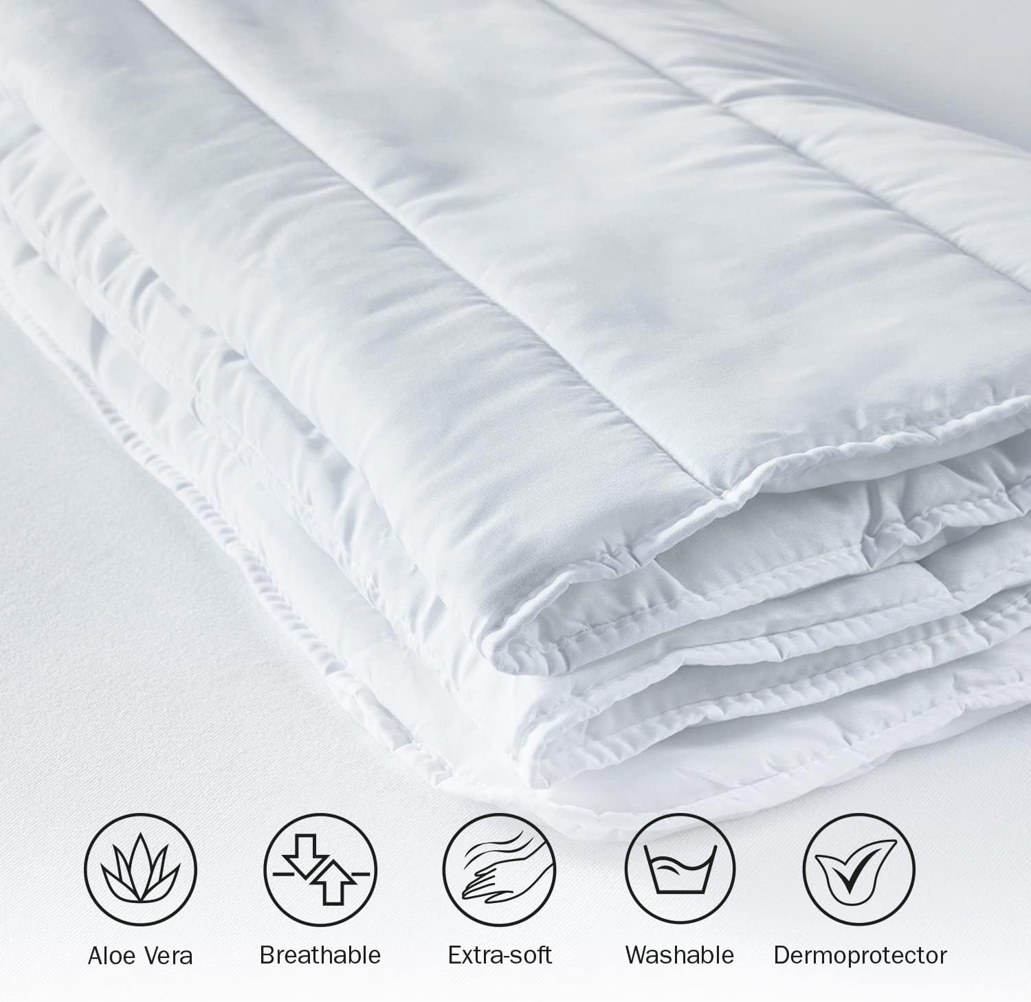 Pikolin Home přikrývka, vlákno, bílá, Postel 135/140-220 X 220 Cm, 2 přikrývky a přikrývky Naty Shop