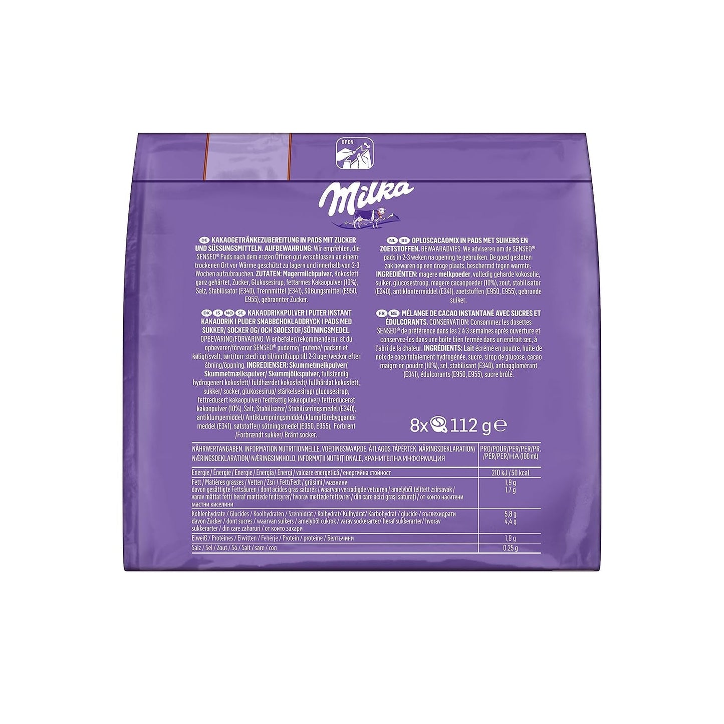 Senseo Milka Kakao Pads, 5 x 8 Getränke, 40 Kaffeepadů