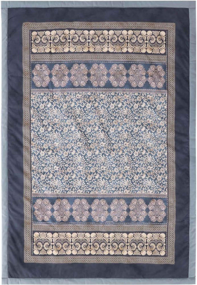 BASSETTI károvaná bavlna TORCELLO barva DARK BLUE B1 velikost 135X190 Peřiny a přikrývky Naty Shop stříbrná 135X190