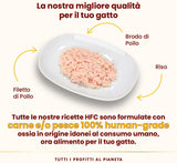 almo nature HFC Natural - Mokré krmivo pro kočky - s kuřecím masem - Lidská kvalita, Bez lepku, Monoprotein - 55g, balení 6 ks