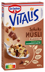 Oetker Vitalis Čokoládové müsli Classic: Snídaňové müsli s mléčnou a hořkou čokoládou, balení 7 ks (7 x 600 g)