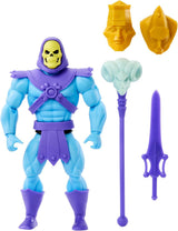 Hračka Masters of the Universe Origins, figurka Skeletor z kolekce kreslených filmů, padouch stojící cca. 14 cm s brněním, holí, mečem a 2 maskami, HYD24 Akční figurky Naty Shop Modern