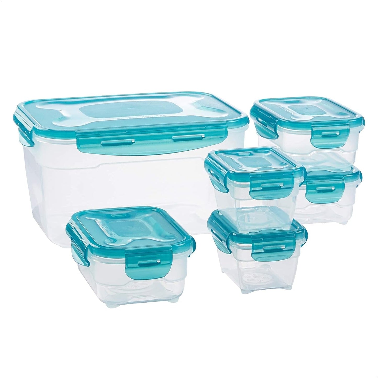 Mrazicí kontejnery Amazon Basics v sadě s víkem Netěsnost Stohovatelná chladnička / mraznička Plastové bez BPA Vhodné do mikrovlnné trouby a myčky na nádobí 3 x 1,2 l průhledné boxy na skladování potravin Naty Shop Single 6 Pack 1 Pack