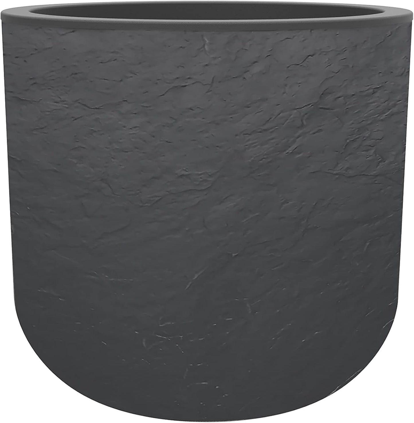 - Kulatý hrnec, 40 cm, Volcania'Up 32,5 l, kamenný vzhled, jednoduchá stěna, plocha vodní nádrže, Ø 38,5 x V. 36,8 cm, antracitově šedá
