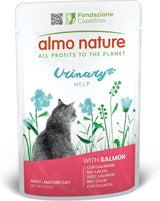 almo nature Functional Urinary Help - Mokré krmivo pro dospělé kočky s lososem - Podporuje zdraví močových cest - 30 sáčků po 70 g