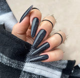 Moonglow dlouhé nehty jehlové mléčně bílé růžové třpytky s přechodem Cool falešné nehty s lepidlem růžové ombre třpytky umělé nehty