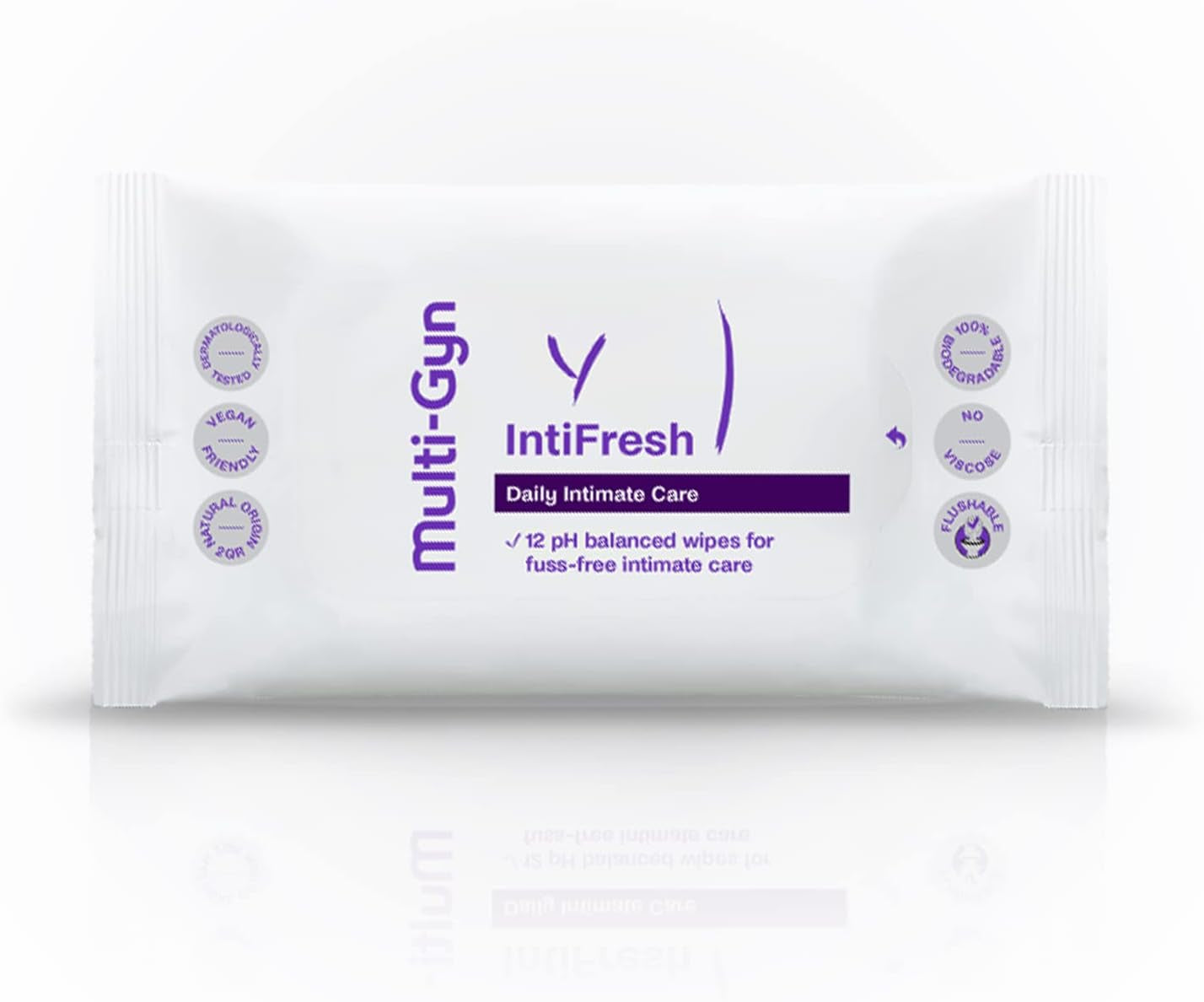 Multi-Gyn Intifresh, intimní ubrousky pro vnější použití, 12 vlhčených ubrousků