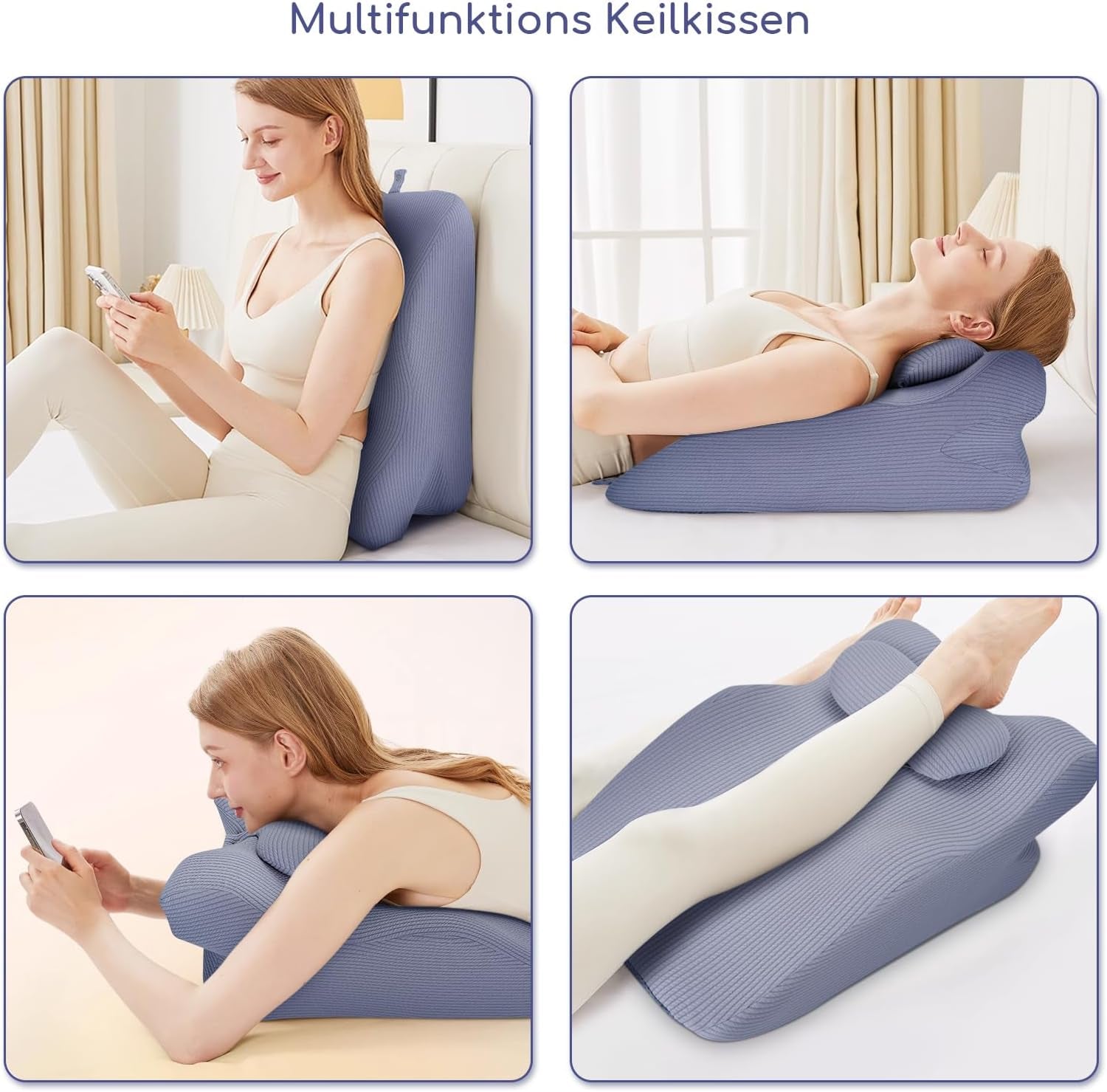 Polštář na čtení na postel a pohovku, Péřový polštář, Polštář z paměťové pěny, Polštář na spaní, Ergonomický polštář na záda pro čtení a sledování televize