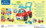 Clementoni - 17747 - Nicolò Go Go 3 v 1 - Jezdecké auto, elektronický výukový reproduktor, první krůčky, světla a zvuky, hra pro 1 rok - Made in Italy Bebe Toys Naty Shop