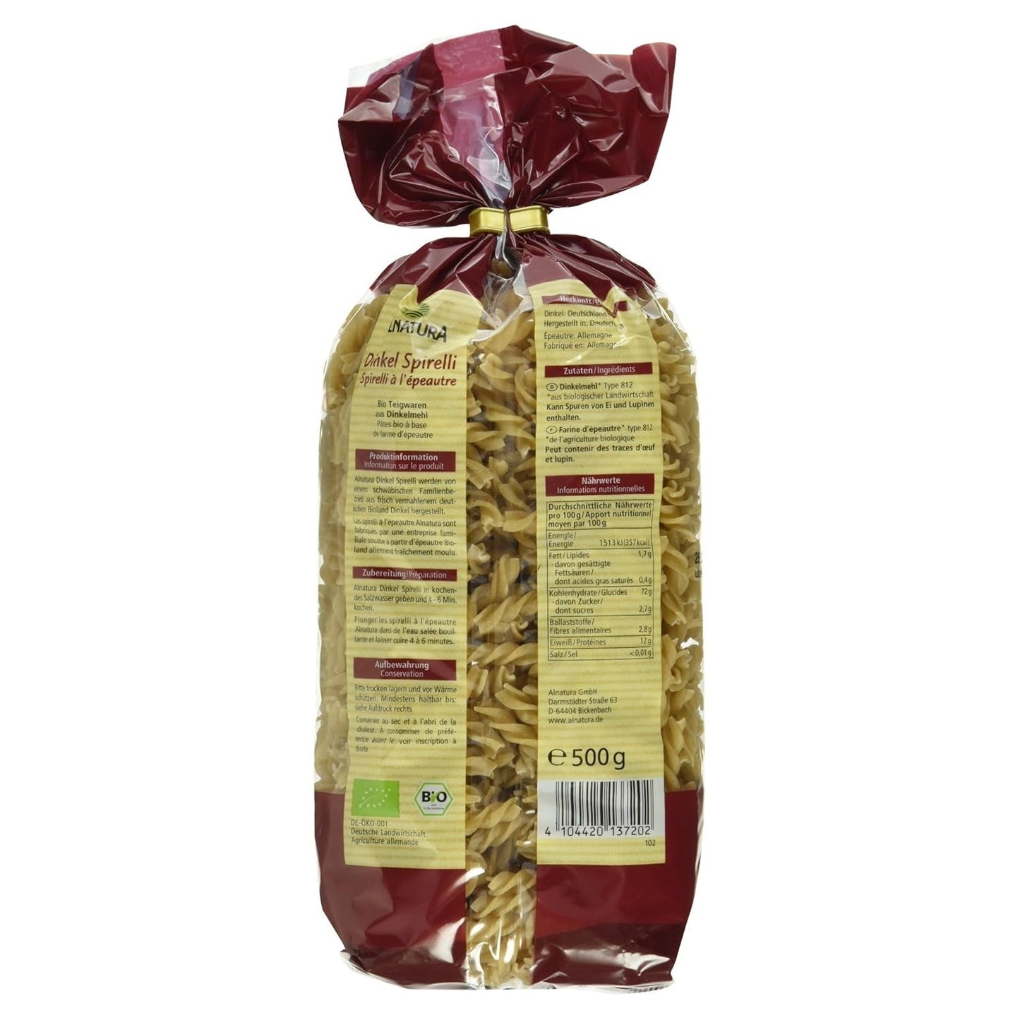 Bio špaldové spirálky, 500g (balení se může lišit)