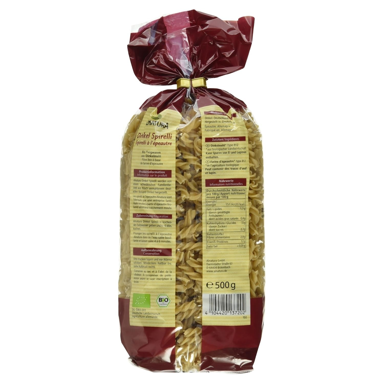 Bio špaldové spirálky, 500g (balení se může lišit)