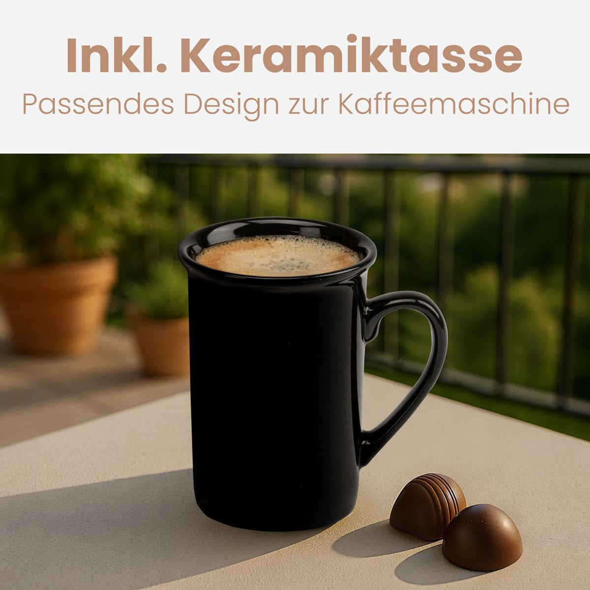 Kávovar Clatronic® na 1 šálek | Perfektní espresso kávovar pro jednotlivce | Espresso kávovar s filtrem, včetně keramického šálku | Malý kávovar na espresso s filtrem, ideální na cesty | KA 3356