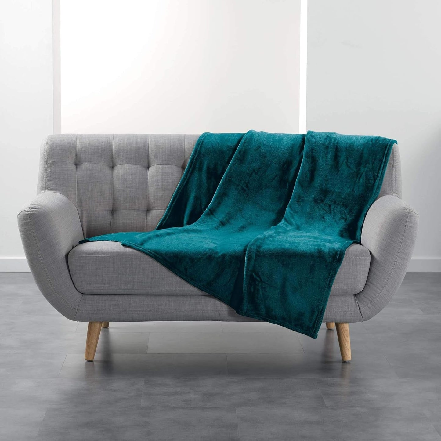 Douceur D'Intérieur FLANOU Plaid, Polyester, Modrá, 125 X 150 Cm Přikrývky a přikrývky Naty Shop Výchozí název