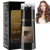 Šampon pro barvu vlasů, šampon pro okamžitou barvu 3 v 1, šampon pro okamžitou péči o vlasy, šampon pro černou barvu vlasů, šampon pro barvu vlasů (světle hnědá) Naty Shop Hair Dye Výchozí název