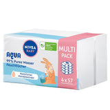 NIVEA Baby Aqua vlhčené ubrousky 4x57 kusů