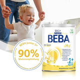 BEBA Junior 2+ mléčný nápoj od 2 let, S HMO, Obsah bílkovin odpovídající věku, Pouze laktóza, Bez palmového oleje, Bez rybího tuku, Výživa pro batolata, Sušené dětské mléko, Balení 6 ks (6 x 800 g)