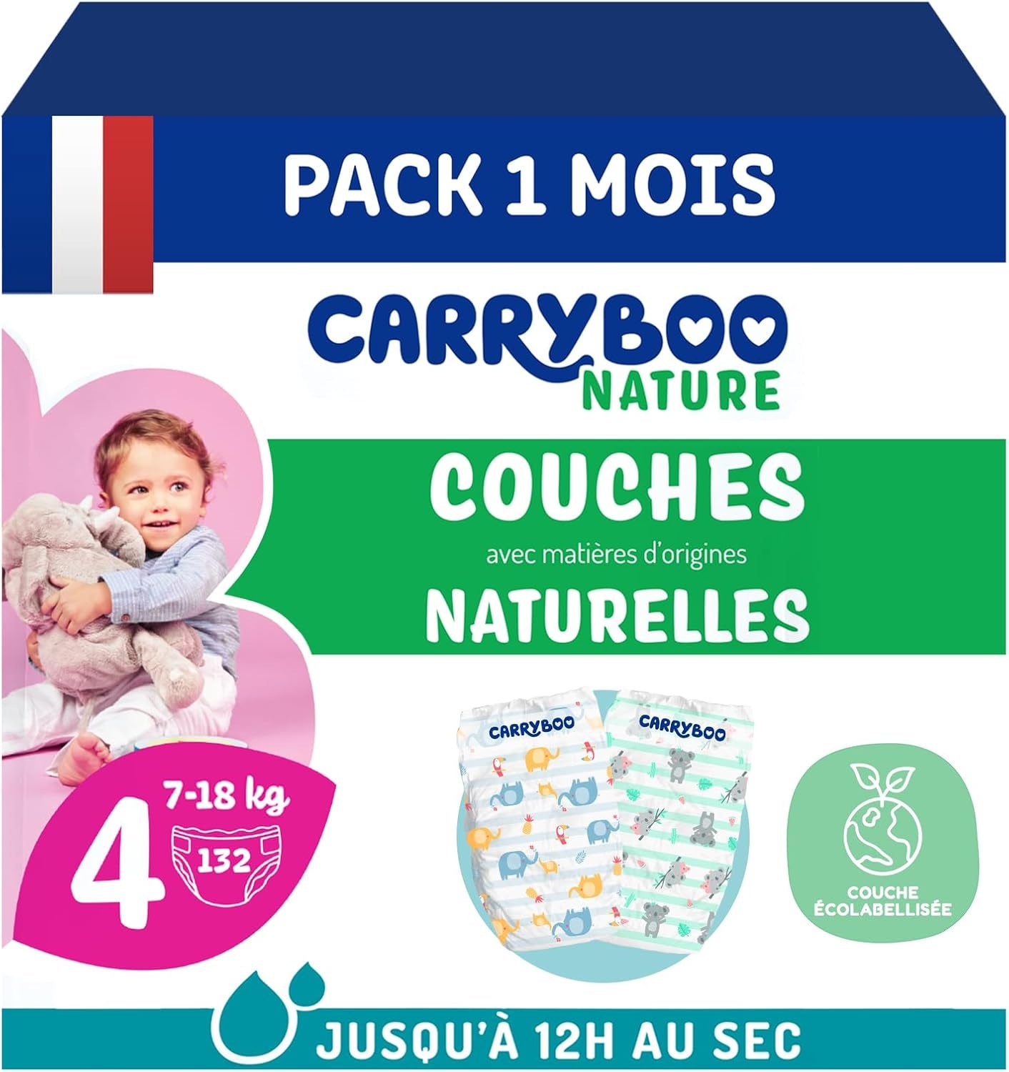 - Velikost pleny 4 (7 – 18 kg) – pro citlivou pokožku – přírodní a velmi savá – nepropustná 12 hodin – ohne unerwünschte Inhaltsstoffe – vyrobeno ve Francii – 132 plen