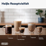 Portafiltrační espresso kávovar De'Longhi La Specialista Arte EC9155.MB s mlýnkem, 8 nastavení mletí, tlak 15 barů, 3 nastavení teploty, napěňovač mléka, 1550 W, nádrž 1,7 l, nerez/černá, včetně baristické sady