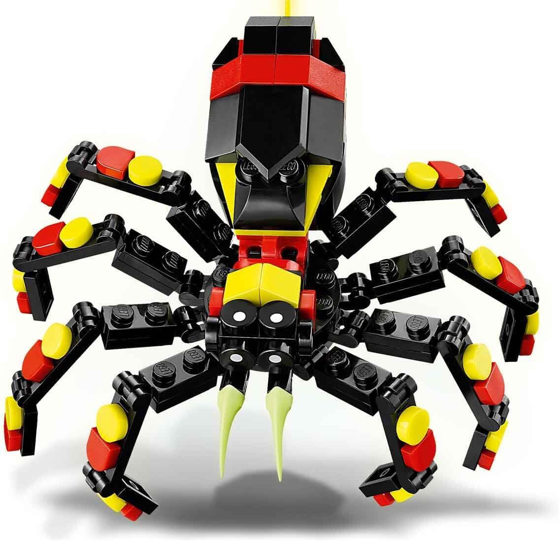 LEGO Creator 3V1 Divoká zvířata: Pavouk s překvapením - hračka k přestavbě na figurku škorpióna nebo hada - stavebnice se 3 modely - dárek pro chlapce a dívky od 7 let 31159 Stavebnice Besuche den LEGO-Store
