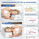 Hothands Memory Foam Polštář Ergonomický ortopedický polštář Boční Zadní Polštář pro úlevu od bolesti břicha Zlepšení kvality spánku 62X41X13/11cm Krční ortopedické polštáře Naty Shop