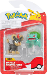 Pokémon PKW3583 - Balíček bitevních figurek - Leufeo & Bisasam, podrobné oficiální figurky, 5 cm každá akční figurky Naty Shop Výchozí název
