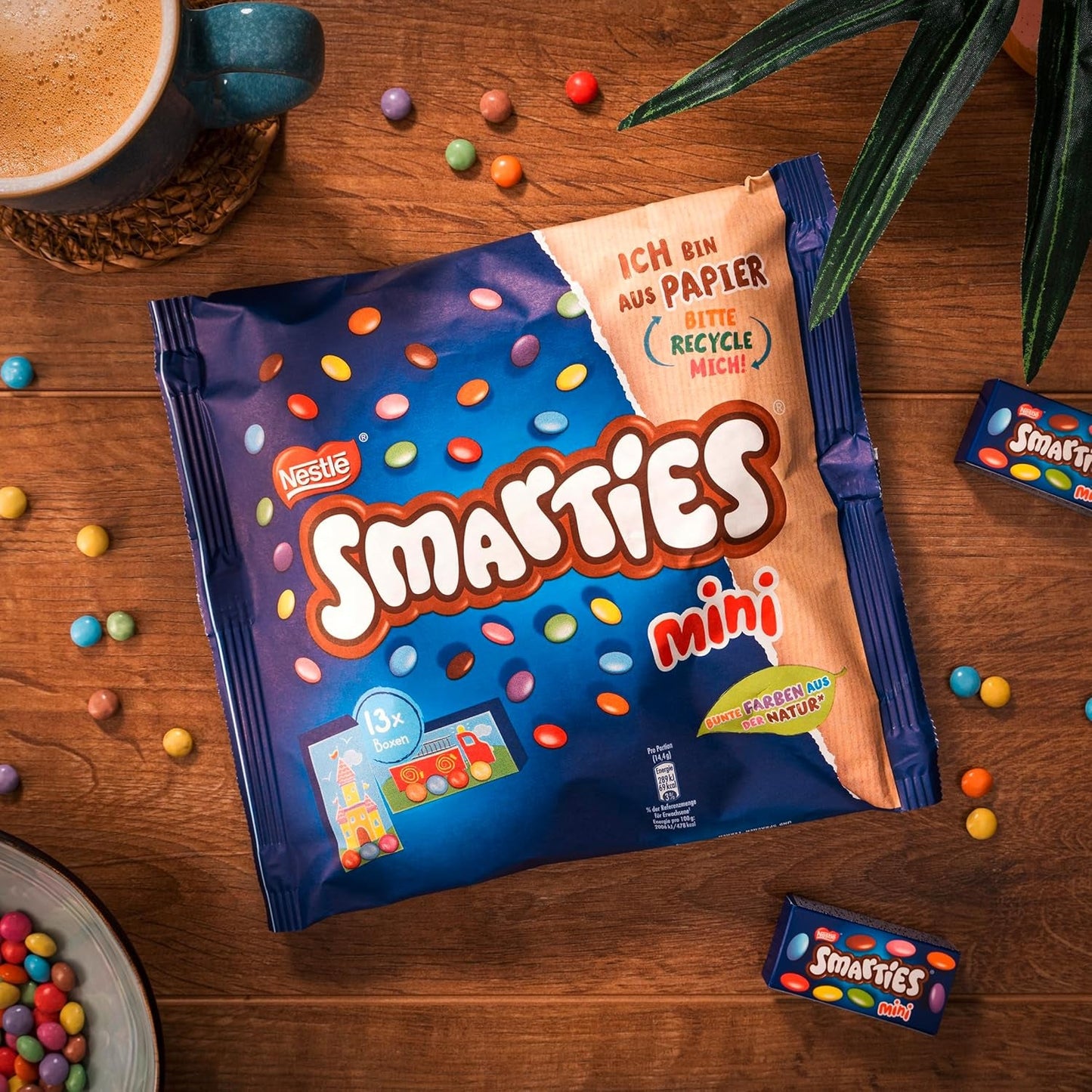 Nestlé SMARTIES Mini, malá čočka s mléčnou čokoládou, jednotlivě balené, balení 16 ks (16 x 187 g)