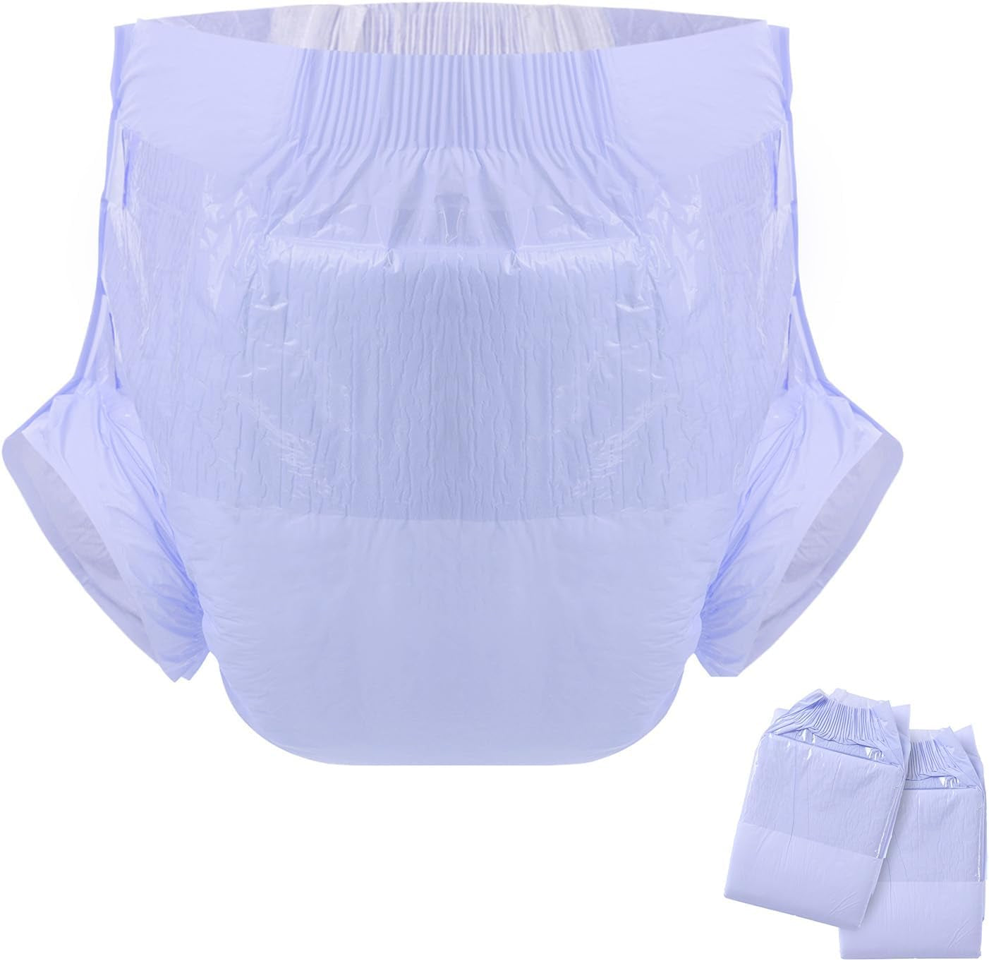 Plenky pro dospělé CutiePlusU, suchý povrch, maximální savost přes noc, jednorázová inkontinenční plenka - modrá, růžová, bílá, 3 balení (střední 71-96 cm)