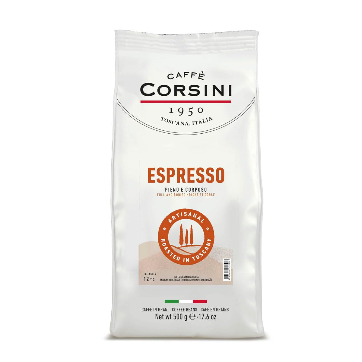 Caffè Corsini - Sada Aromatische Kaffeebohnen Der Perfekte Morgen, Ausgewählter Kaffee, 2x500g + 1Kg Gesamtes Set 2Kg