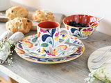 CreaTable, 17407, Folklore Series, 16dílná sada nádobí pro 4, Porcelánová kombinovaná služba, Vhodné do myčky a mikrovlnné trouby, Kvalitní výroba