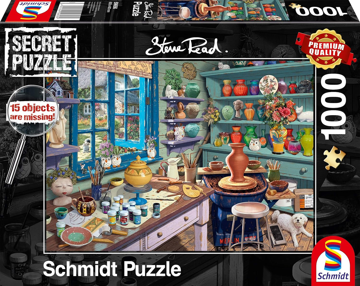 Schmidt Spiele 59656 Artist's Studio 1000dílné tajné puzzle puzzle Naty Shop Výchozí název