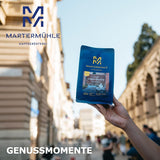 Espresso Martermühle Cioccolato 500g Strong | Arabica/Robusta | Příchutě: Makadamové ořechy, mléčná čokoláda | Světle pražená celá zrna espressa, nízká kyselost