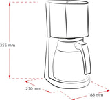 Melitta Enjoy Top Therm - Espresso kávovar s filtrem a termokonvicí z nerezové oceli, pro až 10 šálků kávy, černá/nerezová ocel