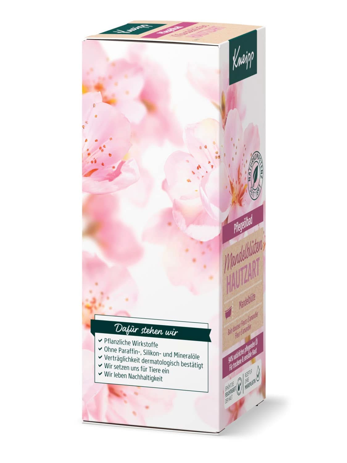 Kneipp, koupelový olej, s 94% čistým mandlovým olejem, pro suchou a citlivou pokožku - 100 ml Sprcha a koupel Naty Shop