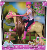 Simba 105730939 - Steffi Love Riding Tour, V jezdecké kombinéze, Se 2 koňmi, Plně kloubová panenka, Oblékací panenka, 29 cm, Pro děti od 3 let Panenky Naty Shop