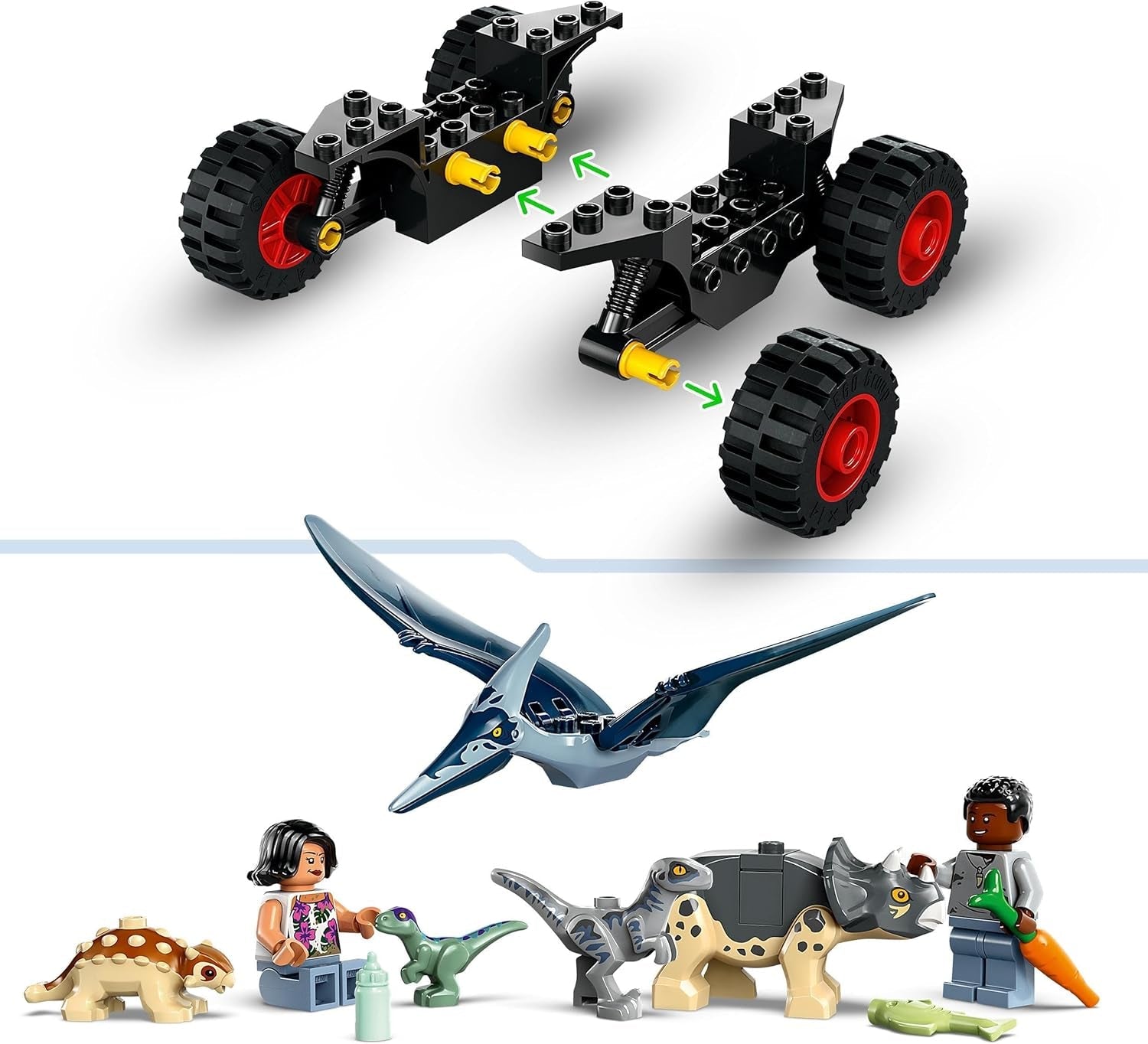 LEGO Jurassic World Rescue Center for Baby Dinosaurs, sada s malými figurkami dinosaurů včetně Triceratopse, Ankylosaura a Velociraptora, stavebnicový dárek pro chlapce a dívky od 4 let 76963 Stavebnice Besuche den LEGO-Store