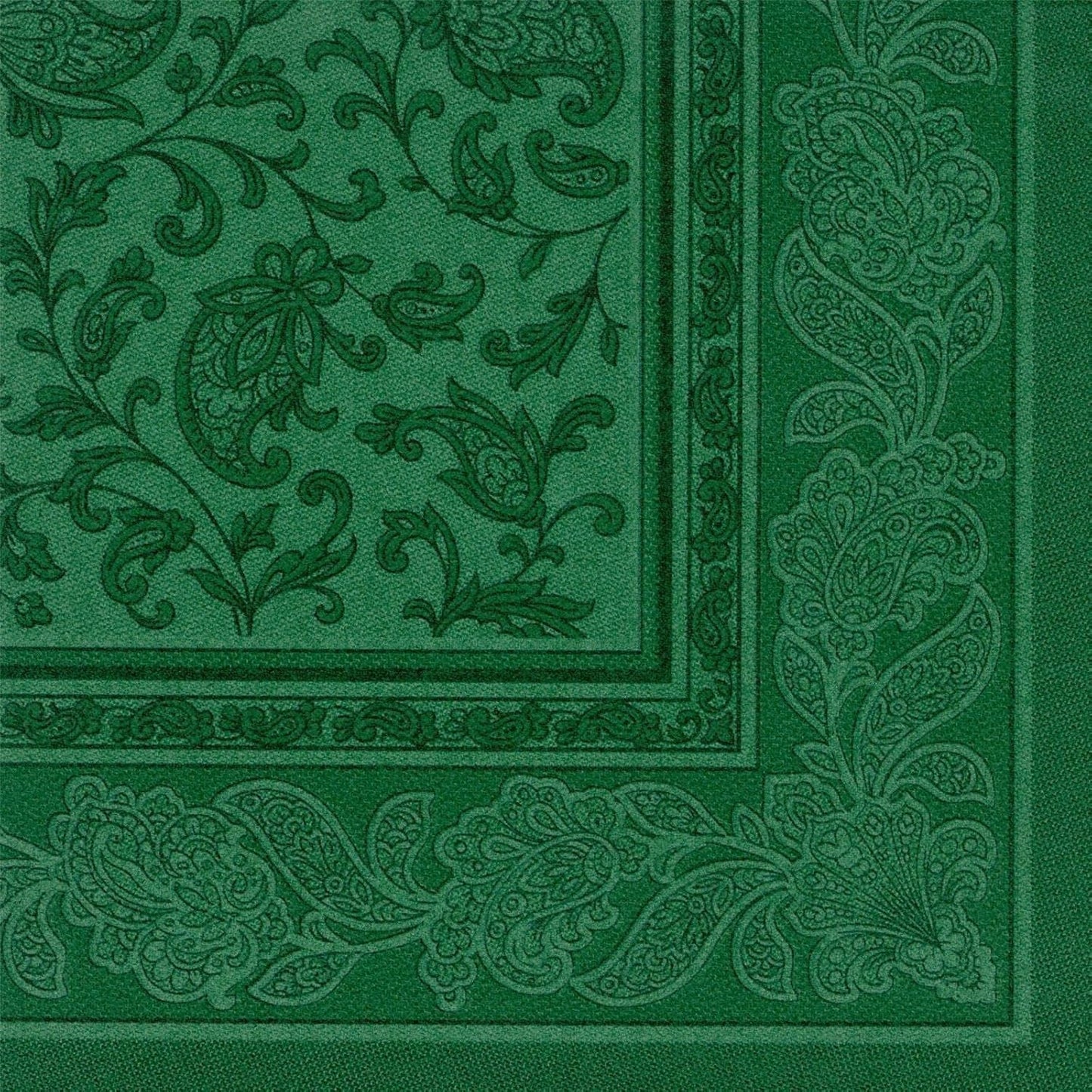 50 ubrousků "ROYAL Collection" 1/4 násobek 40 cm X 40 cm tmavě zelená "Ornaments"