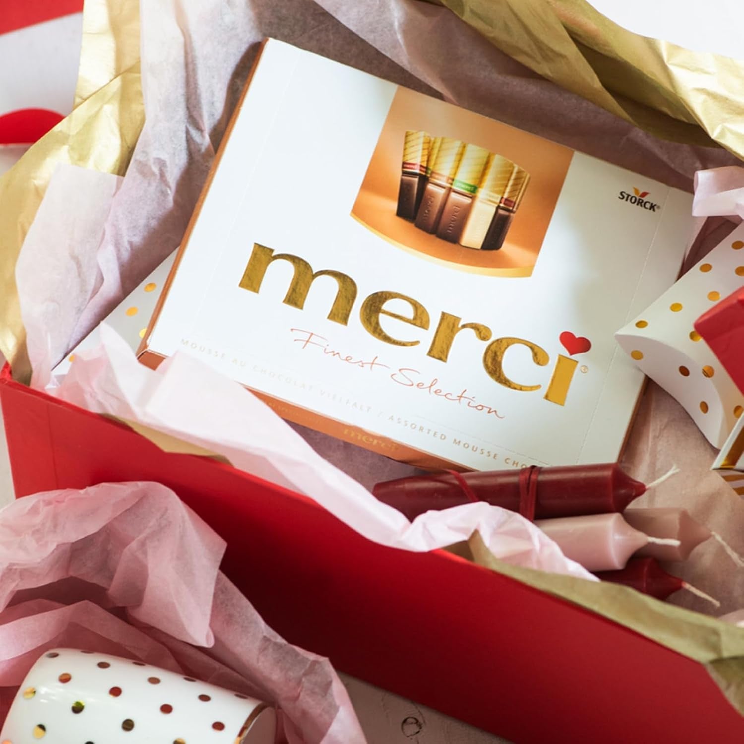 merci Finest Selection Mousse au Chocolat Variety – 1 x 210 g – Speciality Vynikající čokoládová pěna – Plněné i neplněné pralinky