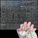 3D Nálepka na nehty Aurora 30 Blatt Gold Nálepka na nehty Selbstklebend Nagelaufkleber Holografisches Stern Herz Dekoration Nageldesign Zubehör