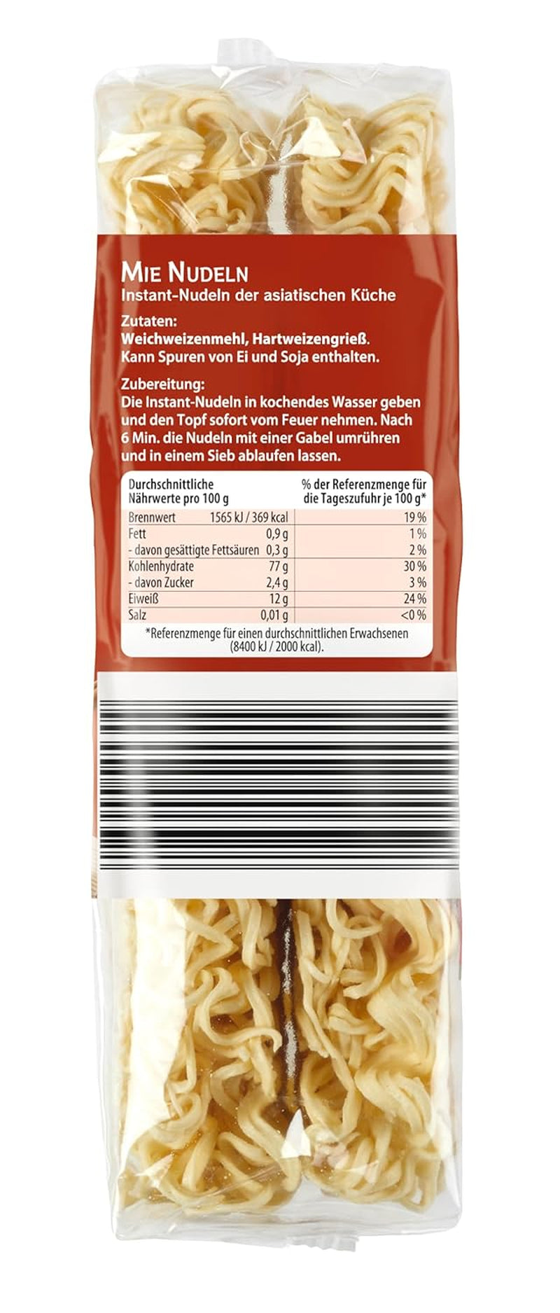 Bambusová zahrada - Mie Noodles | Instantní nudle pro asijskou kuchyni | Ideální pro wok pokrmy nebo polévky Vegani | 250g sáček