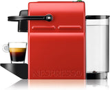 Espresso kávovar Krups Nespresso Inissia – kompaktní espresso kávovar na kávové kapsle, tlak 19 barů, rychlý ohřev za 25 sekund, funkce úspory energie, nádrž na vodu 0,7 l, červená, model YY5506FD