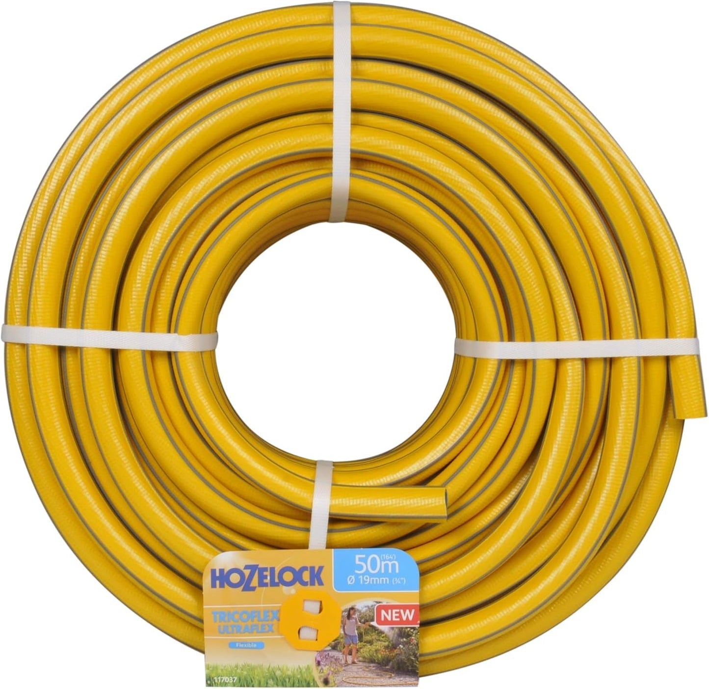 HOZELOCK - Hadice Tricoflex Ultraflex Ø 12,5 mm (1/2") 20 M: Ohebná zahradní hadice, odolná proti povětrnostním vlivům, zkroucení a ohybu, vyrobená ze 40 % recyklovaného PVC [117002], žlutá