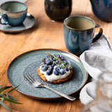 Villeroy & Boch Crafted Denim snídaňová sada, 6 kusů, pro 2 osoby, modrá