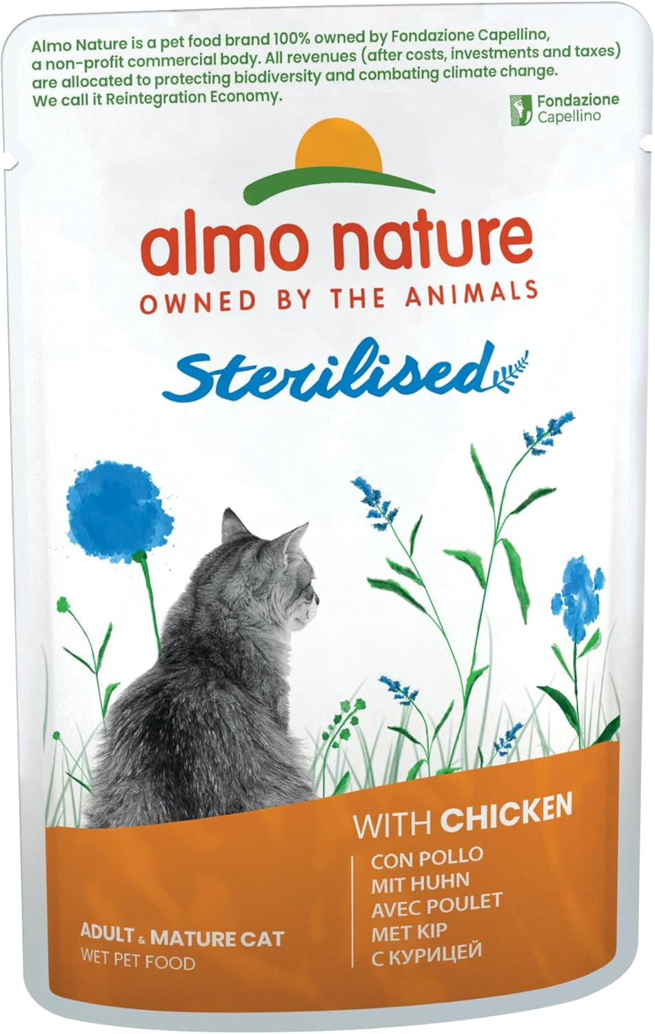 Almo Nature Functional - Sterilized - Nassfutter für Erwachsene und Reife, sterilisierte oder wenig aktive Katzen - mit Huhn - fettarm, feuchtigtisspendend - 70 g (30er Packung)