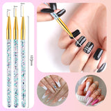 31 Stück Professionelle Nagel Pinsel Set, Nagelpinsel s dvojitým zakončením, Pinsel Für Gelnägel, Akrylové pero na zdobení nehtů, Nail Art Dotting Tools, Nail Brush Für DIY Nagelkunst Salon Design