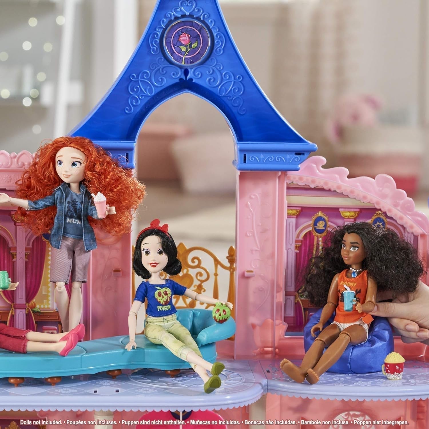 Disney Princess Castle Pohodlný domeček pro panenky se 6 kusy nábytku a 16 doplňky Hračka pro 5leté dívky Domky pro panenky Naty Shop