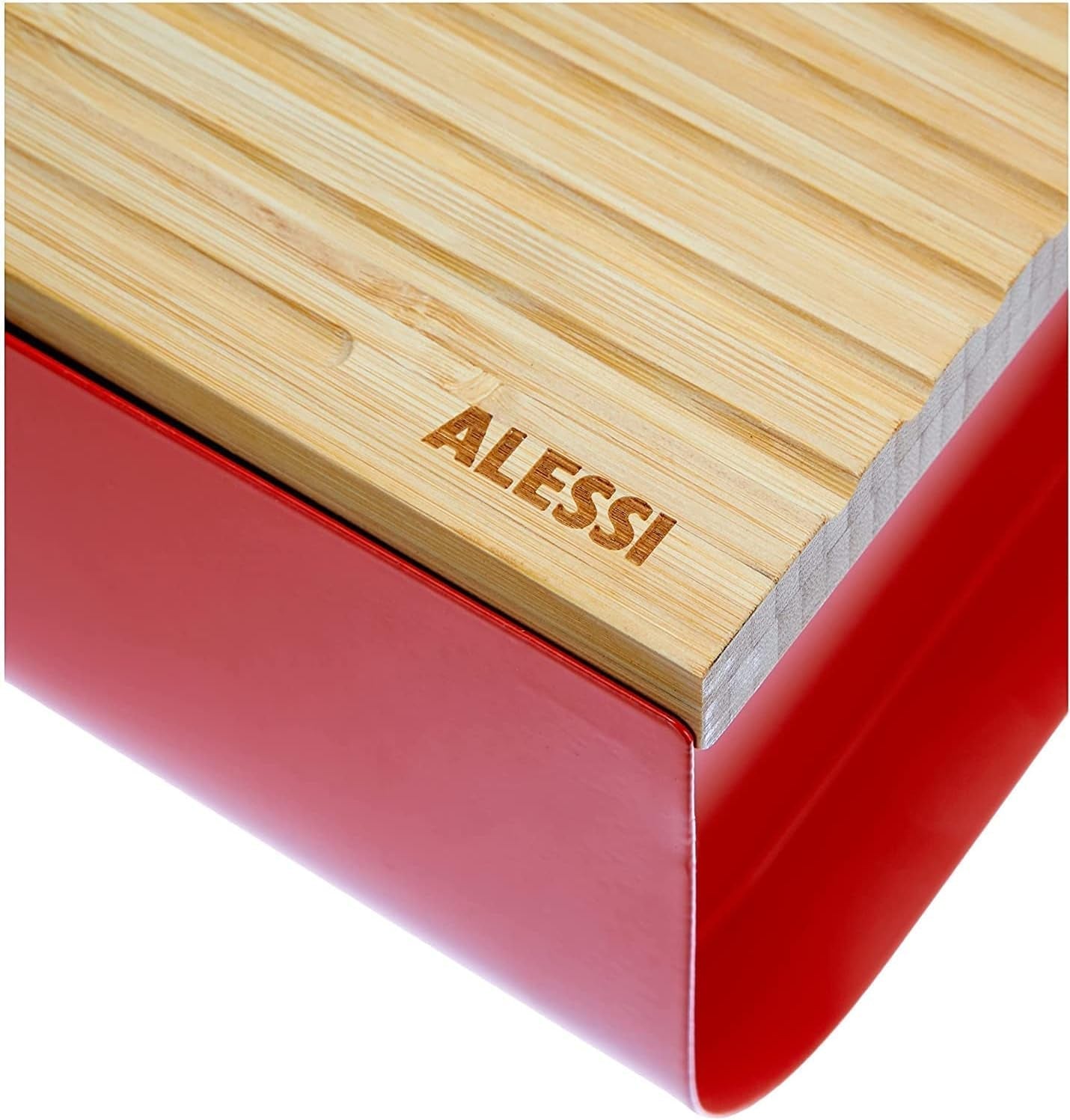 Alessi Mattina BG03 WG - Nerezový koš na chléb s epoxidovou pryskyřicí a bambusovým dřevem, teplá šedá Boxy na potraviny Naty Shop
