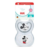 Dudlíky NUK Perfect Match pro miminka | 6-18 měsíců | Ortodontické dudlíky, které podporují cirkulaci vzduchu a zabraňují vyrážkám způsobeným slinami | 95% přijetí miminky** | Disney Mickey Mouse | Balení 2