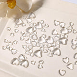 3D přívěšky na zdobení nehtů srdce, 320 Stück Niedliche Klar Acryl Herz Přívěsky na nehty, Flatback Heart Nagel Strasssteine ​​​​4Mm 6Mm 8Mm Harz Nagelkunst Dekorationen for Frauen Mädchen DIY Maniküre Zubehör (4Mm)6Mm 8