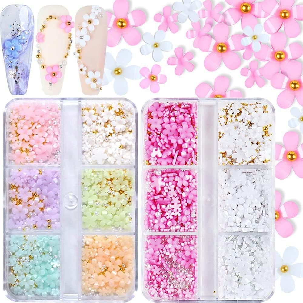 GZMAYUEN 920Pcs Zlatá Stříbrná Perlen s plochým zády pro nehty, Halbrunde Weiße Beige Perlen na nehty, Kleine Halbrunde Perlen s plochým zadním dílem Für DIY Nail Art Decor